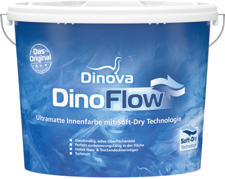 Gebinde  DinoFlow | Ultramatte Innenfarbe mit Soft-Dry Technologie