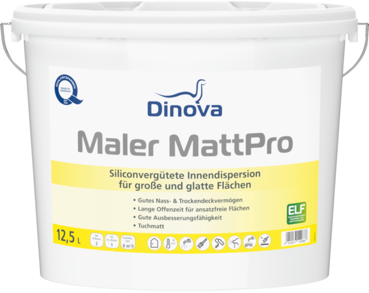 Gebinde  Maler MattPro | Siliconvergütete Innenfarbe für große und glatte Flächen