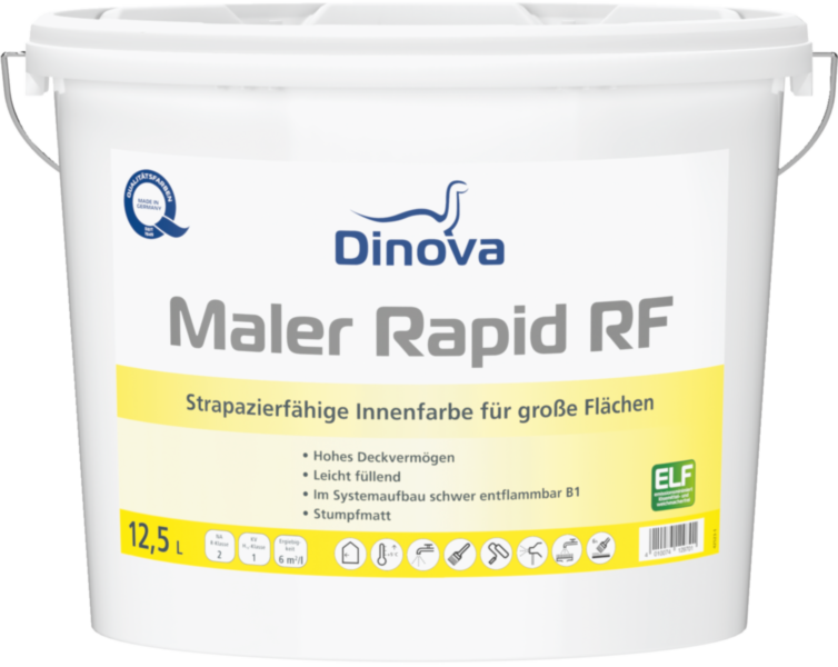 Gebinde  Maler Rapid RF | Strapazierfähige Innenfarbe für große Flächen