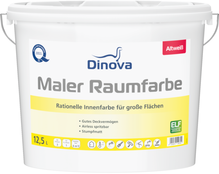 Gebinde  Maler Raumfarbe | Rationelle Innenfarbe für große Flächen