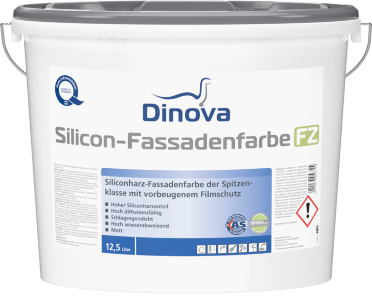 Gebinde  Silicon-Fassadenfarbe FZ | Siliconharz-Fassadenfarbe der Spitzenklasse mit vorbeugendem Filmschutz