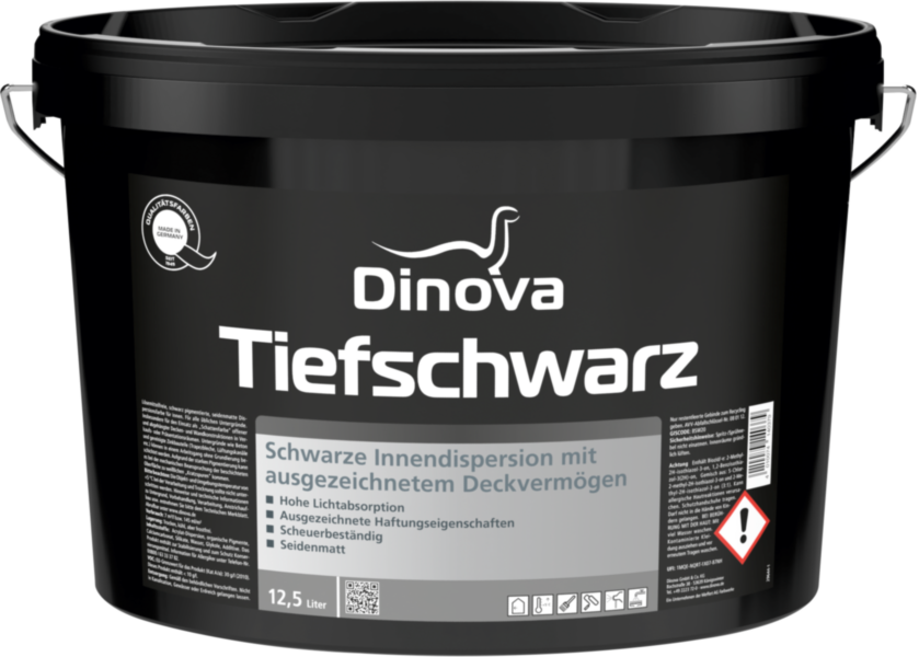Gebinde  Tiefschwarz | Schwarze Innendispersion mit ausgezeichnetem Deckvermögen